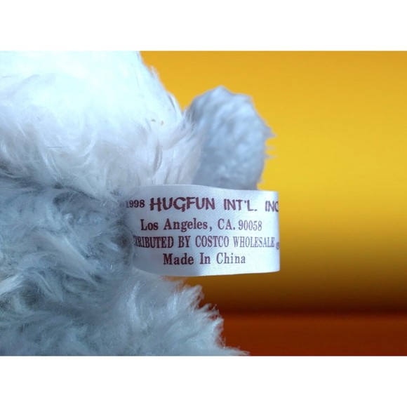 Vintage HUGFUN Bunny Rabbit Plush 8.5 Long Eared Gray Shaggy Stuffed Animal Toy - Picture 2 of 7